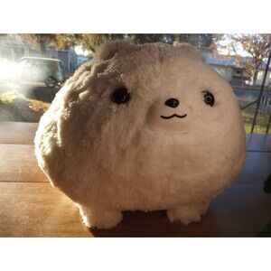 Fuwa Mofu Pometan White Pomeranian Pup 16" Plush AMUSE Japan Fluffy X large Big